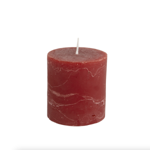Red 1 Wick Pillar Candle 40hr